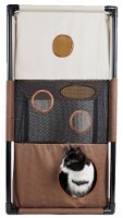 Folding Sturdy Play-Active Travel Collapsible Travel Pet Cat House Furniture (Khaki, Brown)
