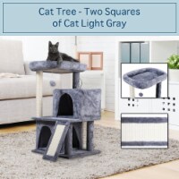 Fx070 Double-layer cat Tree with cat house and ladder - light gray XH