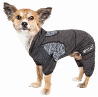 Heathered Performance 4-Way Stretch Two-Toned Full Bodied Hoodie (Black - X-Large)