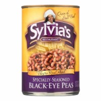 Sylvia's Black Eye Peas - Seasoned - Case of 12 - 15 oz.