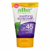 Alba Botanica - Very Emollient Natural Sunblock SPF 45 Pure Lavender - 4 fl oz.