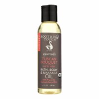 Soothing Touch Bath Body and Massage Oil - Ayurveda - Tuscan Bouqet - Rest and Relax - 4 oz.