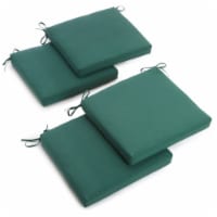 20-inch by 19-inch Twill Chair Cushion (Set of Four) - Forest Green