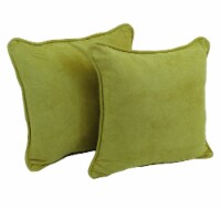 Microsuede Square Throw Pillows with Inserts (Set of 2) - Mojito Lime