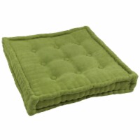 25-inch Square Corder Floor Pillow with Button Tufts - Mojito Lime
