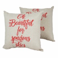 17-inch Outdoor Spun Polyester Throw Pillows (Set of 2) - Fun in the Sun Water Melon