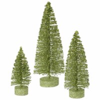 Vickerman 5 -7 -9  Lime Green Glit Oval Tree Set - L137413