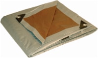 Foremost Tarp Co. Dry Top Heavy-Duty Reversible Tarp - Silver/Brown