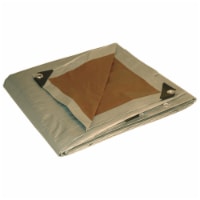 Foremost Tarp Co. Reversible Heavy-Duty Dry Top Tarp - Silver/Brown