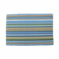 AG-01193S-4 19 in. Ribbed Placemats, Blue Stripes - Set of 4