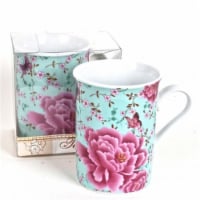 Porcelain Mug In Gift Box - Peonies Tea Time
