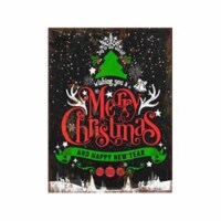 Xmas & New Year Vintage Metal Wall Decor