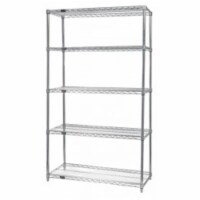 Wire 5 Shelf Starter Kit Chrome - 74 in.