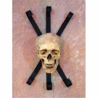Wall Sconce Skull-Metal Life-Size Skull on Metal Structure No Candle