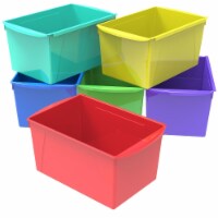 Extra Large Book Bin, Assorted Color - 14.5 x 9.2 x 7 in. - Pack of 6