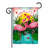 13 x 18.5 in. Flamingo Lover Spring Valentines Impressions Decorative Garden Flag