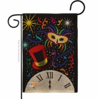 13 x 18.5 in. Mid Night Burlap Winter New Year Impressions Decorative Vertical Double Sided G