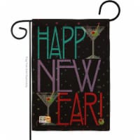 13 x 18.5 in. New Year Martini Burlap Winter Impressions Decorative Vertical Double Sided Gar