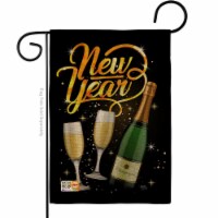 13 x 18.5 in. Cheers To Happy New Year Burlap Winter Impressions Decorative Vertical Double S
