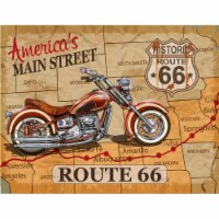 AFD Home 12016846 Route 66 Americas Historic Main Street Map Canvas & Wood Gallery Wrap