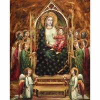 AFD Home 12018487 Virgin Mary Holding Baby Canvas & Wood Art
