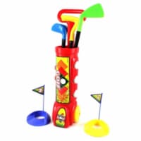 AZ Trading & Import PS311 Red Deluxe Kids Happy Golfer Toy Golf Set, Red