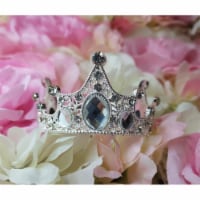 Tian Sweet 34005-SV 1.1 oz Small Rhinestone Crown Cake Topper - Silver