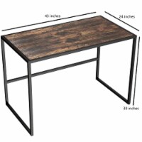 Home Office Notebook Desk Brown Walnut Particle Material