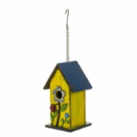 Rustic Arrow 120320 Hanging Wood Birdhouse with Flowers