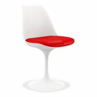 Aron Living Rose 17.5  Plastic and Metal Dining Chair in Red