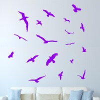 VWAQ Peel And Stick Flock of Birds Vinyl Wall Decal Stickers