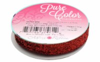 Morex Ribbon Velvet Glitter 5/8 x 3yd Ruby