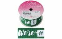 Morex Ribbon Sports We're #1 1.5 x 3yd Forest