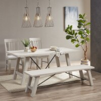 Gracie Mills 4-Piece Dining Set Reclaimed White