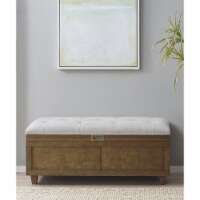Gracie Mills Wood and Upholstered Soft Close Storage Bench