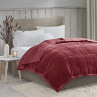 Gracie Mills Reversible HeiQ Smart Temperature Down Alternative Blanket Burgundy Twin/Twin XL