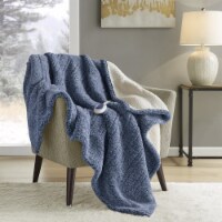 Gracie Mills Heated Throw - GRACE-15486 Blue 50x60