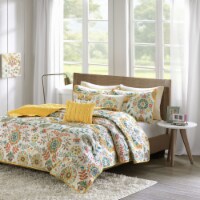 Gracie Mills Reversible Quilt Set with Throw Pillows - GRACE-12031 Multi Full/Queen