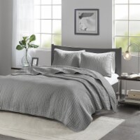 Gracie Mills 3 Piece Quilt Set - GRACE-3472 Grey Twin/Twin XL