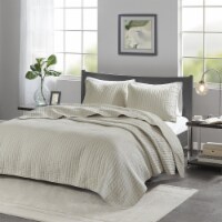 Gracie Mills 3 Piece Quilt Set - GRACE-3472 Cream Full/Queen