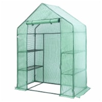 Hanience Walk-in Outdoor/Indoor Covered Plant Greenhouse with 4 Wired Shelves