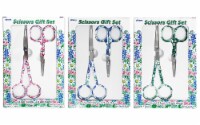 Allary Scissors Set 5.5"/3.75" Astd Floral 2pc