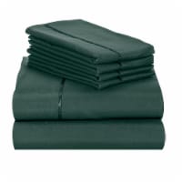 LuxClub Emerald California King 6 PC Rayon From Bamboo Solid Performance Sheet Set
