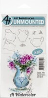 Art Impressions Watercolor Cling Rubber Stamps-Decorative Jar