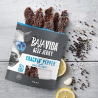 Baja Jerky - Beef Jerky Crckin Pepper - Case of 12-2 OZ
