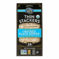 Lundberg Family Farms - Rice Cake Black Pepp Thin - Case of 6-6 OZ