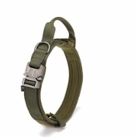 Aypetsupply - Adjustable Nylon Tactical Military Training Dog Collar with Handle Perspective: Main