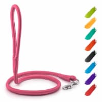 Waudog - Rolled Leather Dog Leash - 4Ft X 0.5 In-Heavy Duty - Pink Perspective: Main