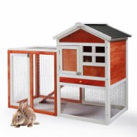Wooden Rabbit Hutch & Chicken Coop - Luxurious Home for Small Animals Perspective: Main