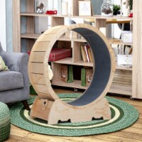 FX070 - Stylish Large Cat Running Wheel - Sturdy, Quiet, Lightweight, Natural Wood Color Perspective: Main